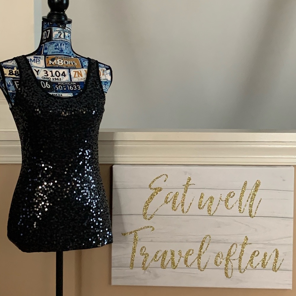 Express Sequin Tank Top
